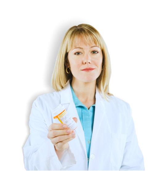 a doctor holding a medicine